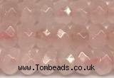 CRB5806 15 inches 4*6mm, 5*8mm, 6*10mm faceted rondelle rose quartz beads