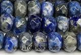 CRB5813 15 inches 4*6mm, 5*8mm, 6*10mm faceted rondelle lapis lazuli beads