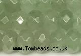 CRB5816 15 inches 4*6mm, 5*8mm, 6*10mm faceted rondelle green aventurine jade beads