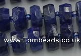 CRB582 15.5 inches 7*12mm faceted rondelle sodalite beads