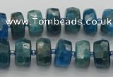 CRB589 15.5 inches 6*10mm faceted rondelle apatite beads