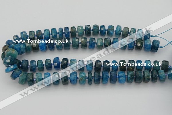 CRB589 15.5 inches 6*10mm faceted rondelle apatite beads