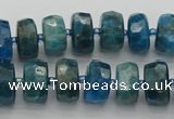 CRB590 15.5 inches 7*12mm faceted rondelle apatite beads