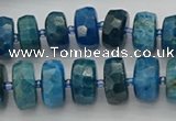 CRB591 15.5 inches 8*14mm faceted rondelle apatite beads