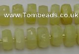 CRB605 15.5 inches 6*10mm faceted rondelle yellow opal beads