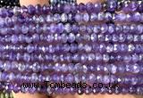 CRB6102 15 inches 4*6mm faceted rondelle amethyst beads