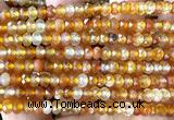 CRB6111 15 inches 4*6mm faceted rondelle red agate beads