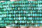 CRB6120 15 inches 4*6mm faceted rondelle green banded agate beads