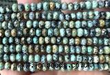 CRB6158 15 inches 4*6mm faceted rondelle African turquoise beads