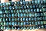 CRB6217 15 inches 5*8mm faceted rondelle moss agate beads