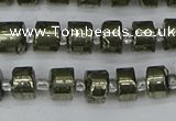 CRB624 15.5 inches 5*8mm tyre pyrite gemstone beads