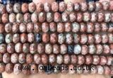 CRB6266 15 inches 5*8mm faceted rondelle red sesame jasper beads