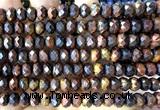 CRB6276 15 inches 5*8mm faceted rondelle red tiger eye beads