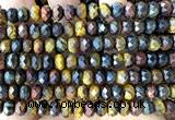 CRB6278 15 inches 5*8mm faceted rondelle colorful tiger eye beads