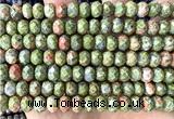 CRB6281 15 inches 5*8mm faceted rondelle unakite beads wholesale