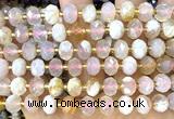 CRB6310 15 inches 6*10mm faceted rondelle sakura agate beads