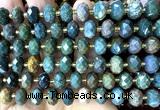 CRB6346 15 inches 6*10mm faceted rondelle ocean jasper beads