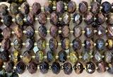 CRB6365 15 inches 6*10mm faceted rondelle red tiger eye beads
