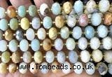 CRB6373 15 inches 6*10mm faceted rondelle amazonite beads