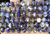 CRB6375 15 inches 6*10mm faceted rondelle sodalite beads