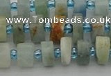 CRB645 15.5 inches 5*8mm tyre aquamarine gemstone beads