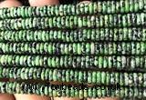 CRB6554 15 inches 2*6mm rondelle imitation ruby zoisite beads