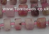 CRB657 15.5 inches 5*8mm tyre pink tourmaline gemstone beads