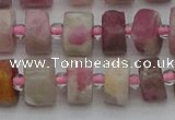 CRB658 15.5 inches 6*10mm tyre pink tourmaline gemstone beads