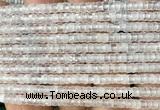 CRB6601 15 inches 2*4mm faceted heishi Angola white crystal beads