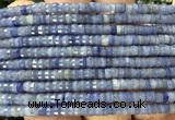 CRB6606 15 inches 2*4mm faceted heishi blue aventurine jade beads