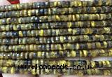 CRB6614 15 inches 2*4mm faceted heishi yellow tiger eye beads