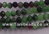 CRB702 15.5 inches 2.5*3mm faceted rondelle ruby zoisite beads