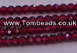 CRB704 15.5 inches 2*3mm faceted rondelle red garnet beads