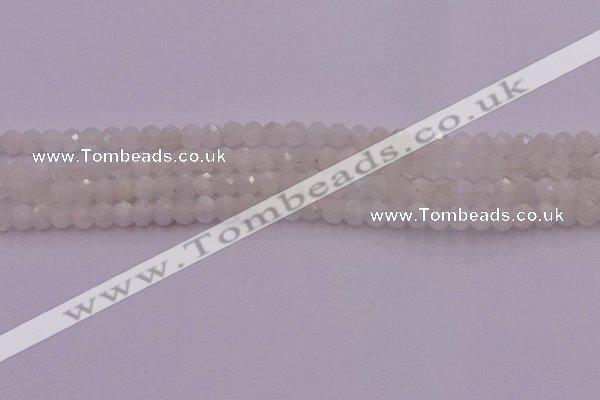 CRB712 15.5 inches 3*4mm faceted rondelle white moonstone beads