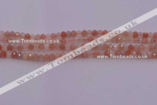 CRB715 15.5 inches 3*4mm faceted rondelle rainbow moonstone beads