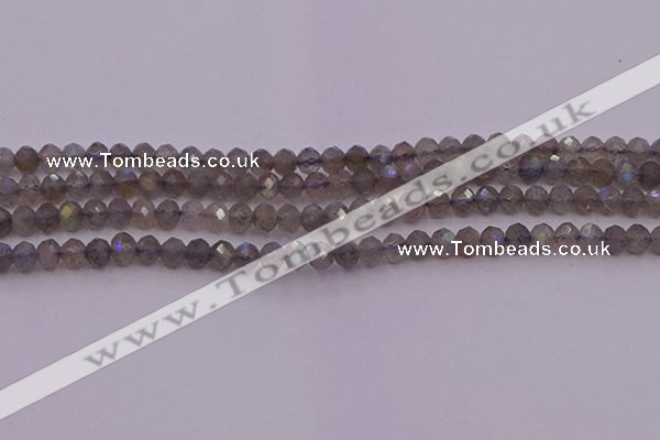 CRB719 15.5 inches 3*4mm faceted rondelle labradorite beads