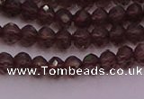 CRB720 15.5 inches 3*4mm faceted rondelle smoky quartz beads