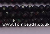 CRB721 15.5 inches 3*4mm faceted rondelle black tourmaline beads