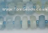 CRB802 15.5 inches 6*10mm faceted rondelle aquamarine beads