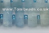 CRB806 15.5 inches 8*18mm faceted rondelle aquamarine beads