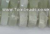 CRB813 15.5 inches 8*16mm faceted rondelle grey moonstone beads