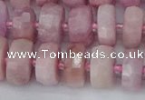 CRB827 15.5 inches 7*12mm faceted rondelle kunzite beads