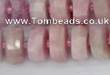 CRB829 15.5 inches 8*16mm faceted rondelle kunzite beads