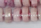 CRB830 15.5 inches 8*18mm faceted rondelle kunzite beads