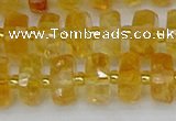 CRB842 15.5 inches 6*10mm faceted rondelle citrine beads