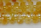 CRB843 15.5 inches 7*12mm faceted rondelle citrine beads