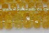 CRB844 15.5 inches 8*14mm faceted rondelle citrine beads