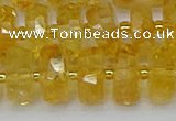 CRB845 15.5 inches 8*16mm faceted rondelle citrine beads