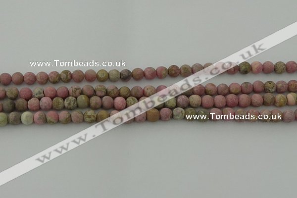 CRC1001 15.5 inches 6mm round matte rhodochrosite gemstone beads