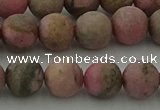 CRC1003 15.5 inches 10mm round matte rhodochrosite gemstone beads